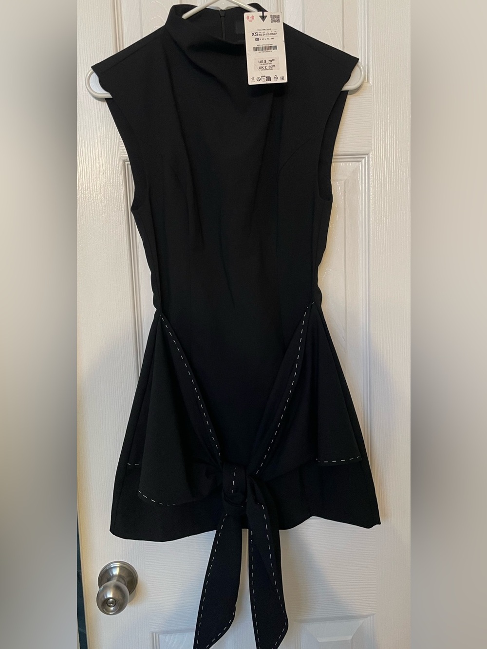 ZARA Mini Asymmetric Dress With Lace Size XS